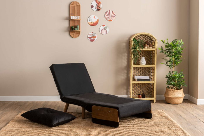 Atelier Del Sofa Cosmo Single - Sofá-Cama de 1 Plaza Negro